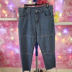SHEIN Classic Blue Ankle Jeans